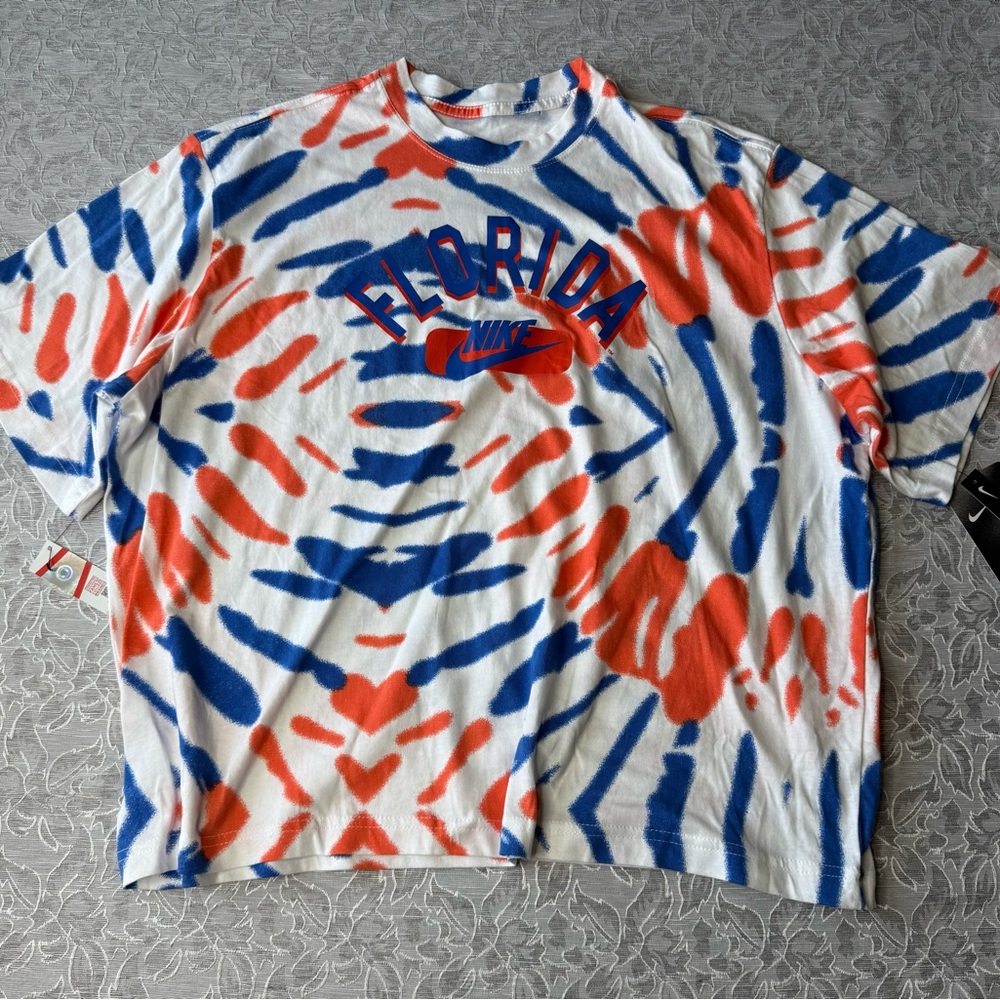 Nike Florida Tie-Dye T-Shirt in Red and Blue